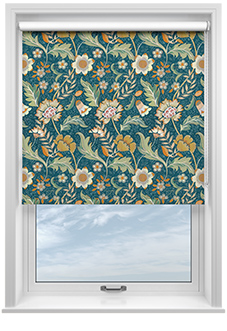Folklore, Petrol - Twist&Fit Roller Blind
